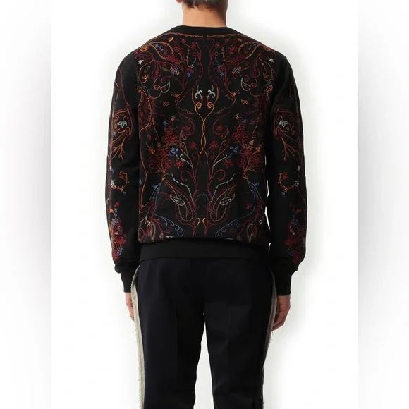 NWT Men’s Alexander McQueen Victorian Emb Skull Embroidered Crewneck Sweater - Picture 10 of 14